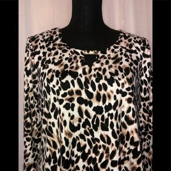Ellen Tracy Cheetah Print LTOP083 - Picture 2 of 4